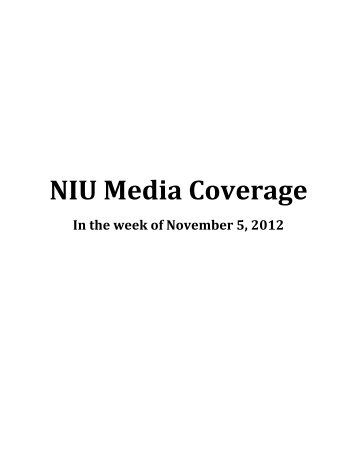NIU Media Coverage - Northern Illinois University