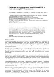 On-line and in-situ measurement of turbidity and COD in ... - S-can