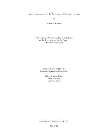 Equity Considerations in the Assessment of The Bayh-Dole Act by ...