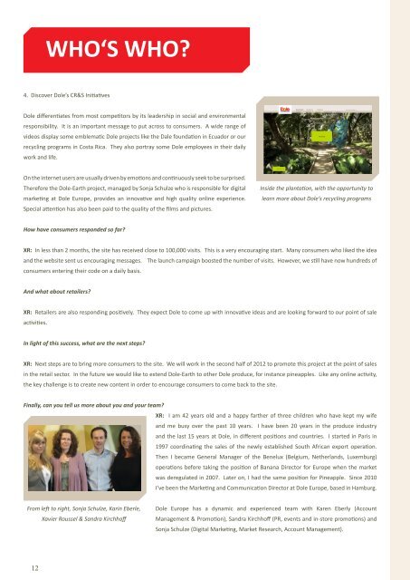 Current Newsletter Print Version - Dole Sustainability