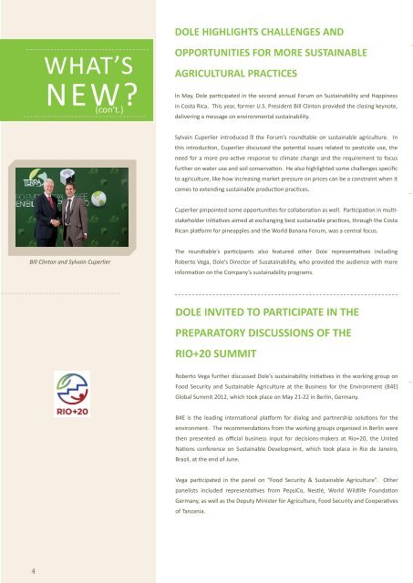 Current Newsletter Print Version - Dole Sustainability