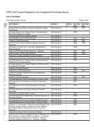 Contents List for VPRS 44/P - Public Record Office Victoria