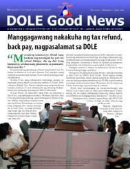 Manggagawang nakakuha ng tax refund, back pay ... - DOLE