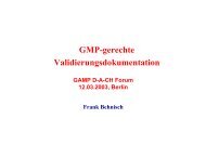 GMP-gerechte Validierungsdokumentation - Elpro GmbH