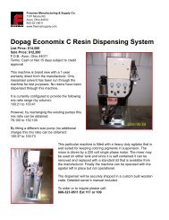 Dopag Economix C Resin Dispensing System - FreemanSupply.com