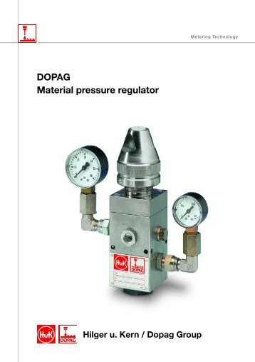 DOPAG Material pressure regulator - Autotecno