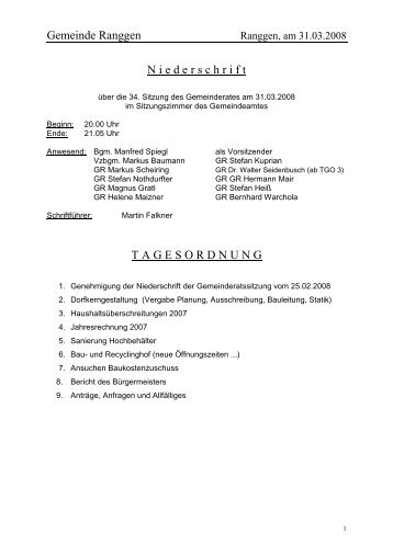 Tgo-Pkt. 10 - Gemeinde Ranggen