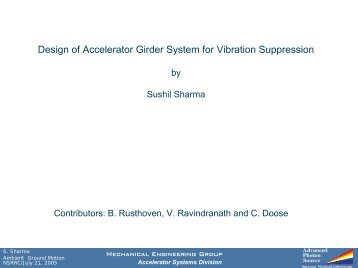 Design of Accelerator Girder System for Vibration Suppression