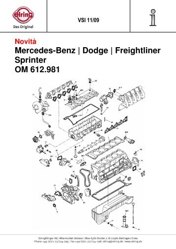 Mercedes-Benz | Dodge | Freightliner Sprinter OM 612.981 - Elring