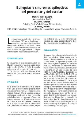 Epilepsias y síndromes epilépticos del preescolar y del - Asociación ...