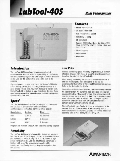 LabTool-40S - Version 1 - DOS-Software - ELS electronic