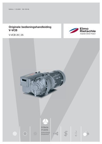 Originele bedieningshandleiding V-VCB - Elmo Rietschle