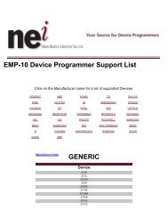NEI Universal device programmer listing - ELS electronic