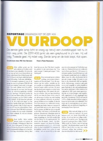 Artikel in de Motor Rijder (belgisch motorblad - V-Max Club Holland
