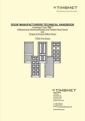 door manufacturers technical handbook - Timbmet