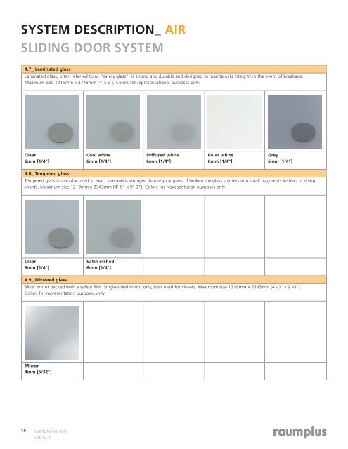 SLIDING DOOR SYSTEM_ AIR PRODUCT LIST - Raumplus