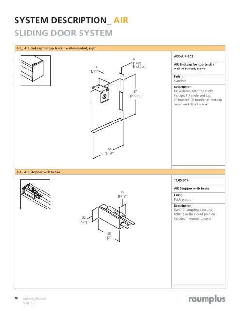 SLIDING DOOR SYSTEM_ AIR PRODUCT LIST - Raumplus