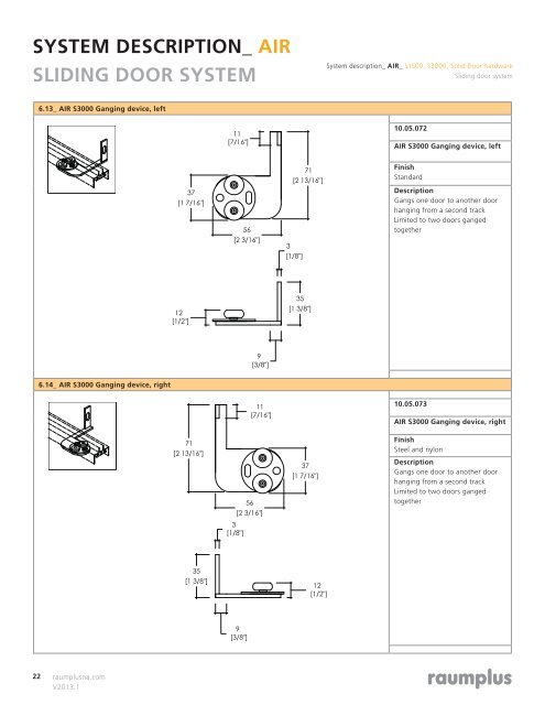 SLIDING DOOR SYSTEM_ AIR PRODUCT LIST - Raumplus