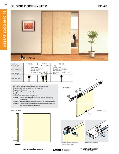 fd-70 sliding door system sliding door system