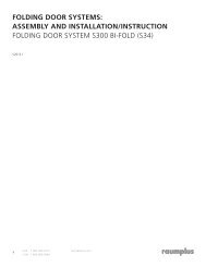 FOLDING DOOR SYSTEMS: ASSEMBLY AND ... - Raumplus