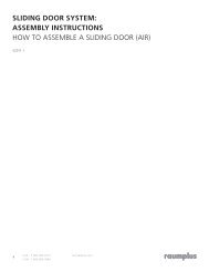 SLIDING DOOR SYSTEM: ASSEMBLY INSTRUCTIONS ... - Raumplus