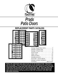 Peachtree Prado Sliding Door Hardware Installation Instructions