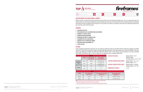 20 45 60 Minute Fire Rated Doors Technical Glass Products