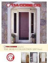 The Design ColleCTion MDF Doors - T.M. Cobb