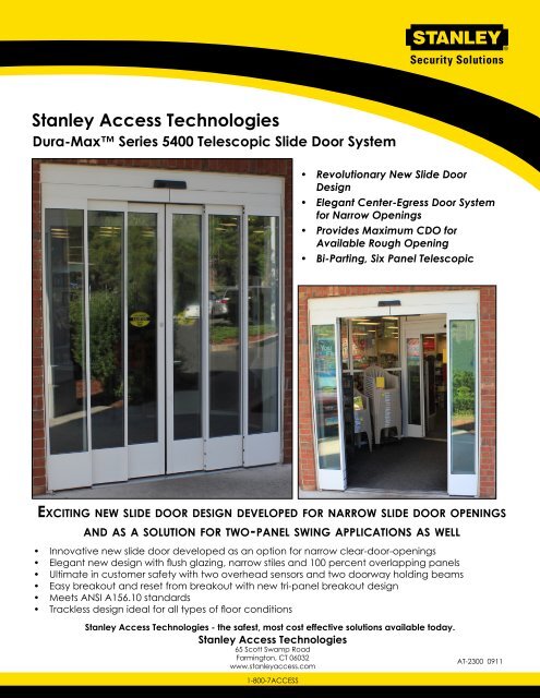 Dura Max Series 5400 Telescopic Slide Door System