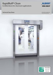 Rapidroll High Speed Interior Doors Designed For Separating Cleanrooms Food Production And Manufacturing Areas