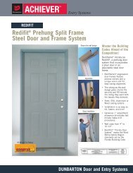 AC - Redifit Prehung Steel Door System - Dunbarton Corporation