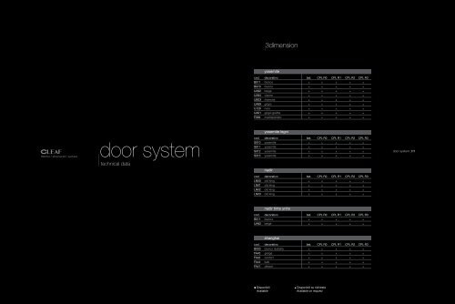 door system - Cleaf