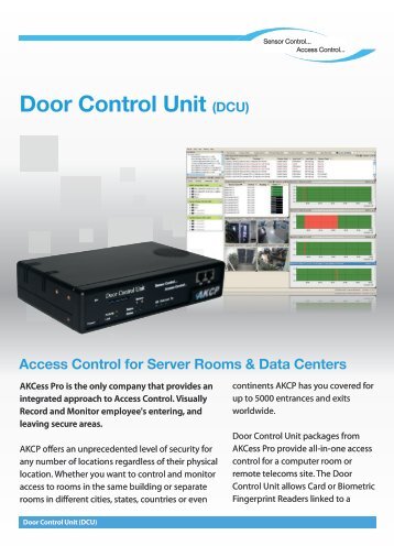 Door Control Unit (DCU) - AKCP