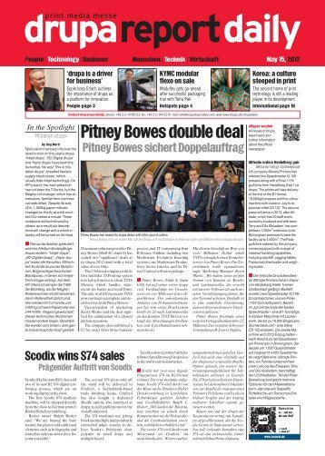 Pitney Bowes double deal - Drupa Report Daily