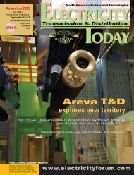 Areva T&D Areva T&D - Electricity Today Magazine