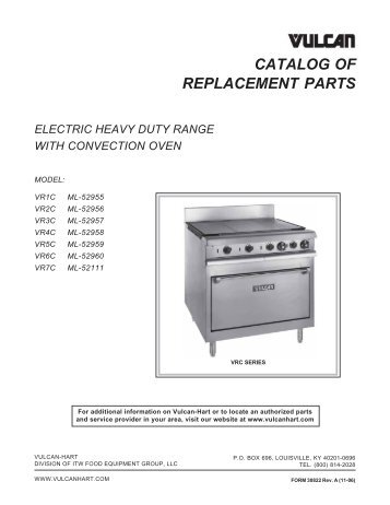catalog of replacement parts