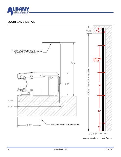 Door Jamb Detail Anchor L