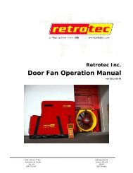 Energy Door Fan Manual - Retrotec