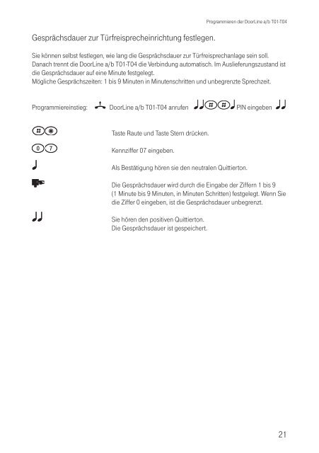 Bedienungsanleitung DoorLine a/b T01-T04 - Telegärtner Elektronik ...