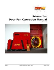 Energy Door Fan Manual - Retrotec