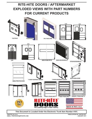 Door Partslist Manual - Pub. PartListL, Jan 2011 - Rite-Hite