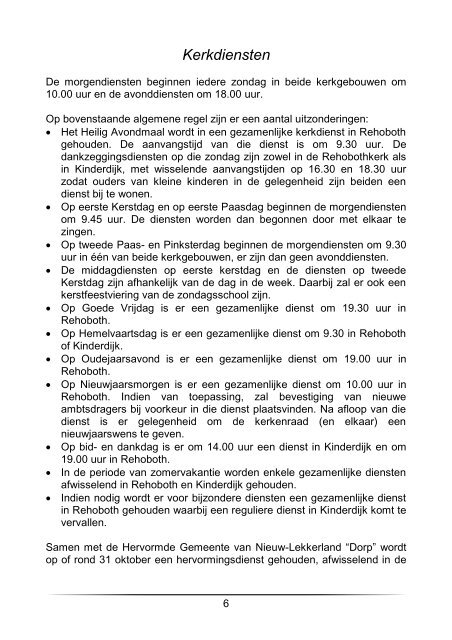 de nieuwe gemeentegids - Hervormde Gemeente Kinderdijk ...