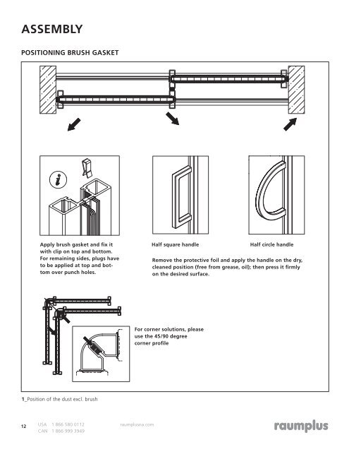 sliding door systems: assembly / installation instructions ... - Raumplus