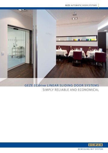 GEZE ECdrive LINEAR SLIDING DOOR SYSTEMS ... - ASC Info