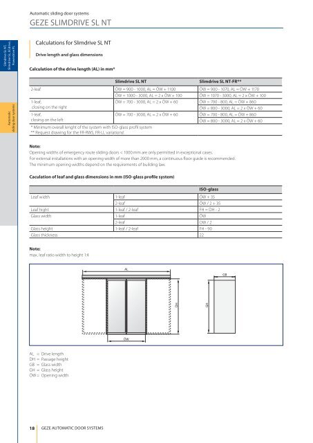 Sliding, Telescopic and Folding Door Systems - Specifile on-line