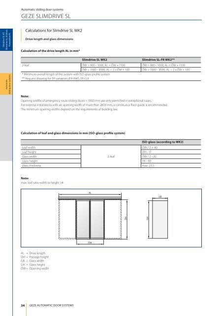 Sliding, Telescopic and Folding Door Systems - Specifile on-line