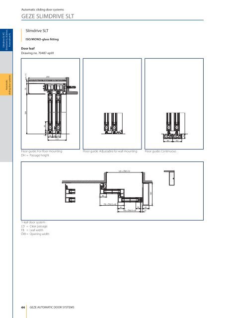 Sliding, Telescopic and Folding Door Systems - Specifile on-line