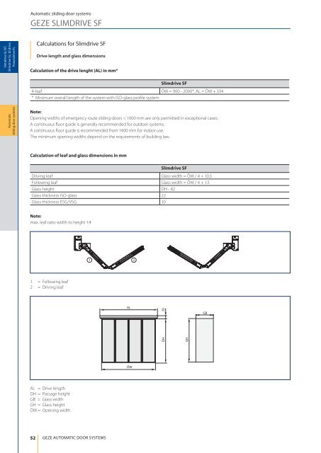 Sliding, Telescopic and Folding Door Systems - Specifile on-line