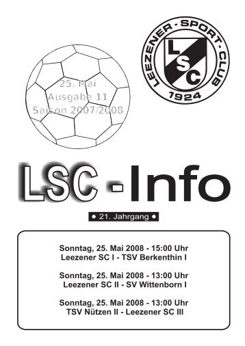 LSC-Info 2007-2008 Ausgabe 11 - Leezener SC