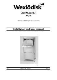 DISHWASHER WD-4 Installation and user manual - Wexiödisk AB